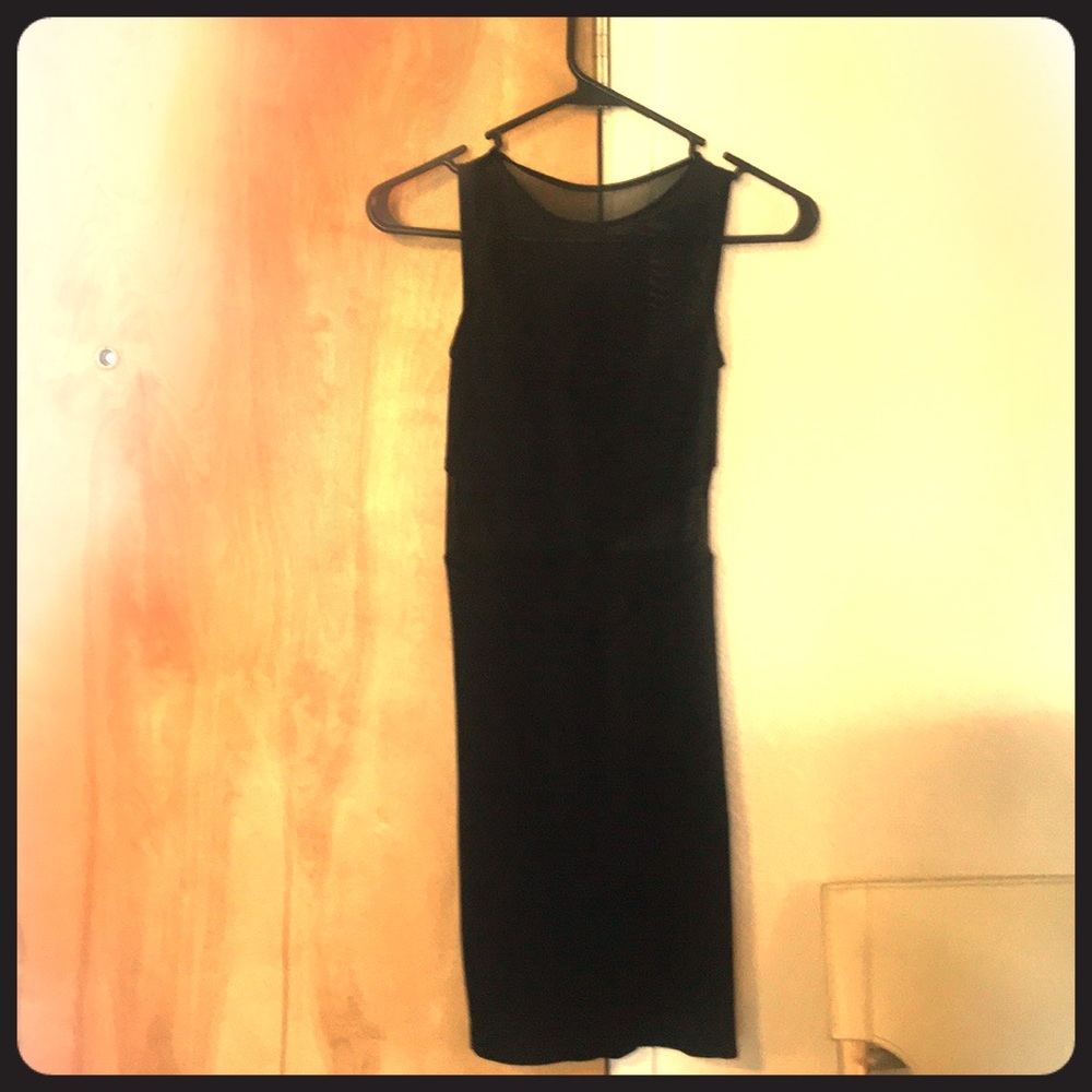 Bebe black sheer cutout sexy cocktail dress